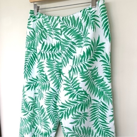 Talbots cropped pants, high waisted, in π―  cotton, tropical print - Picture 5 of 14
